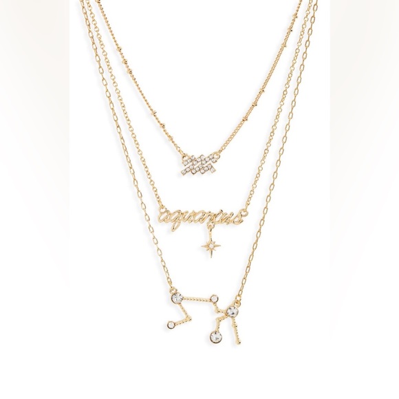 18K Gold Plated Zodiac Diamond Necklace - Picture 2 of 9